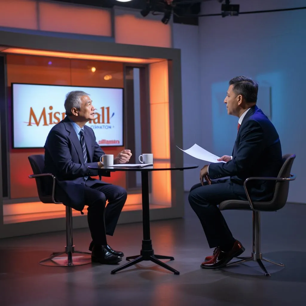 TV interview about investment fraud